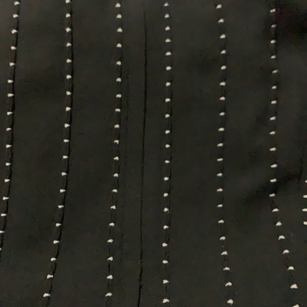 Kate Spade Black Dress White Stitching Silk sz 4 - Picture 6 of 8